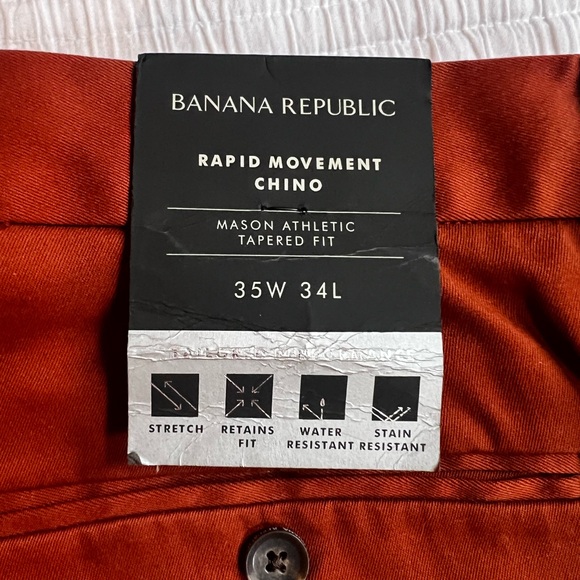 Banana Republic rust-colored athletic fit chino - Picture 4 of 5